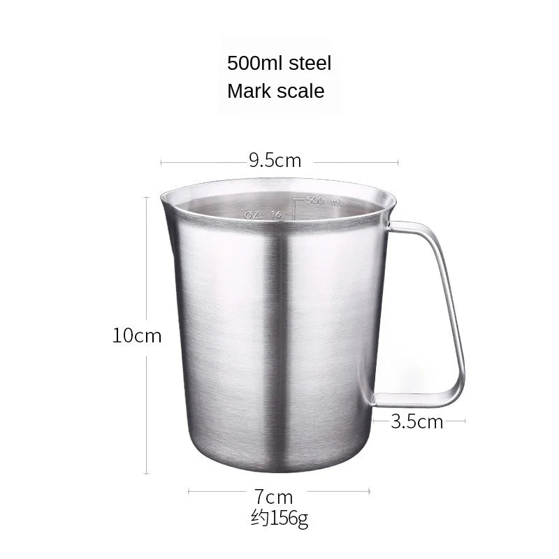 Thickened 304 Stainless Steel Measuring Cup With Scale 2000ML 1000ML 500ML Large Capacity Kitchen Practical Measuring Cup