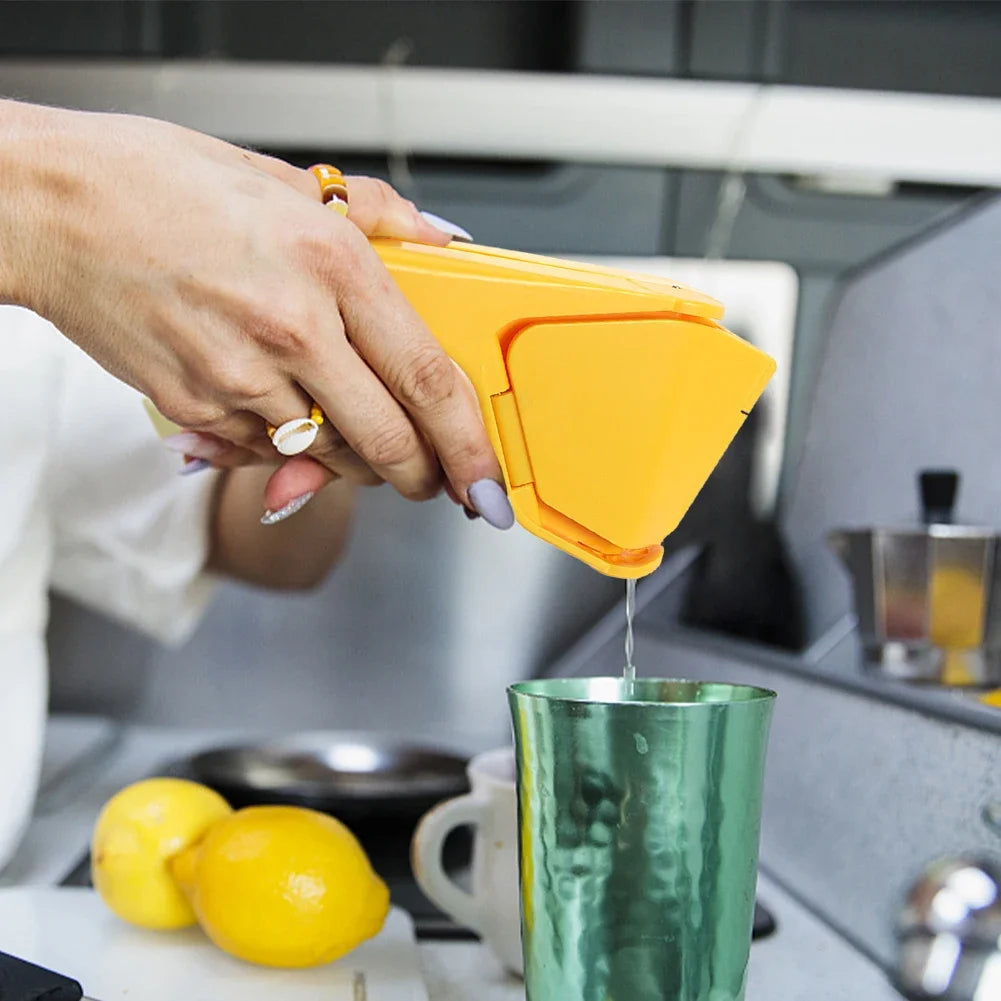 Lemon Fluicer  Easy Squeeze Manual Lemon Juicer Citrus Juicer That Folds Flat for Space-Saving Storage Lemon Squeezer