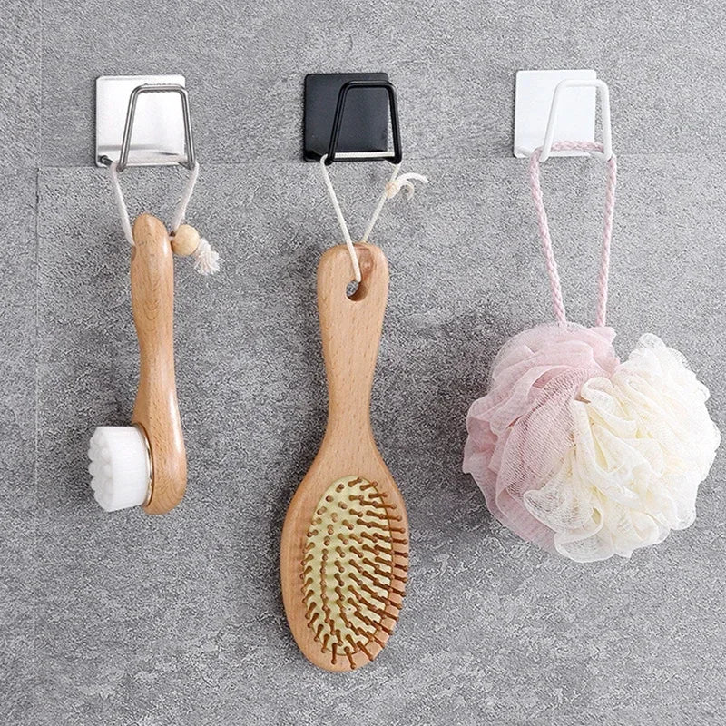 1/5Pcs Kitchen Sponges Holder Stainless Steel Sink Sponges Drain Drying Rack Self Adhesive Storage Holder Wall Hooks Organizer