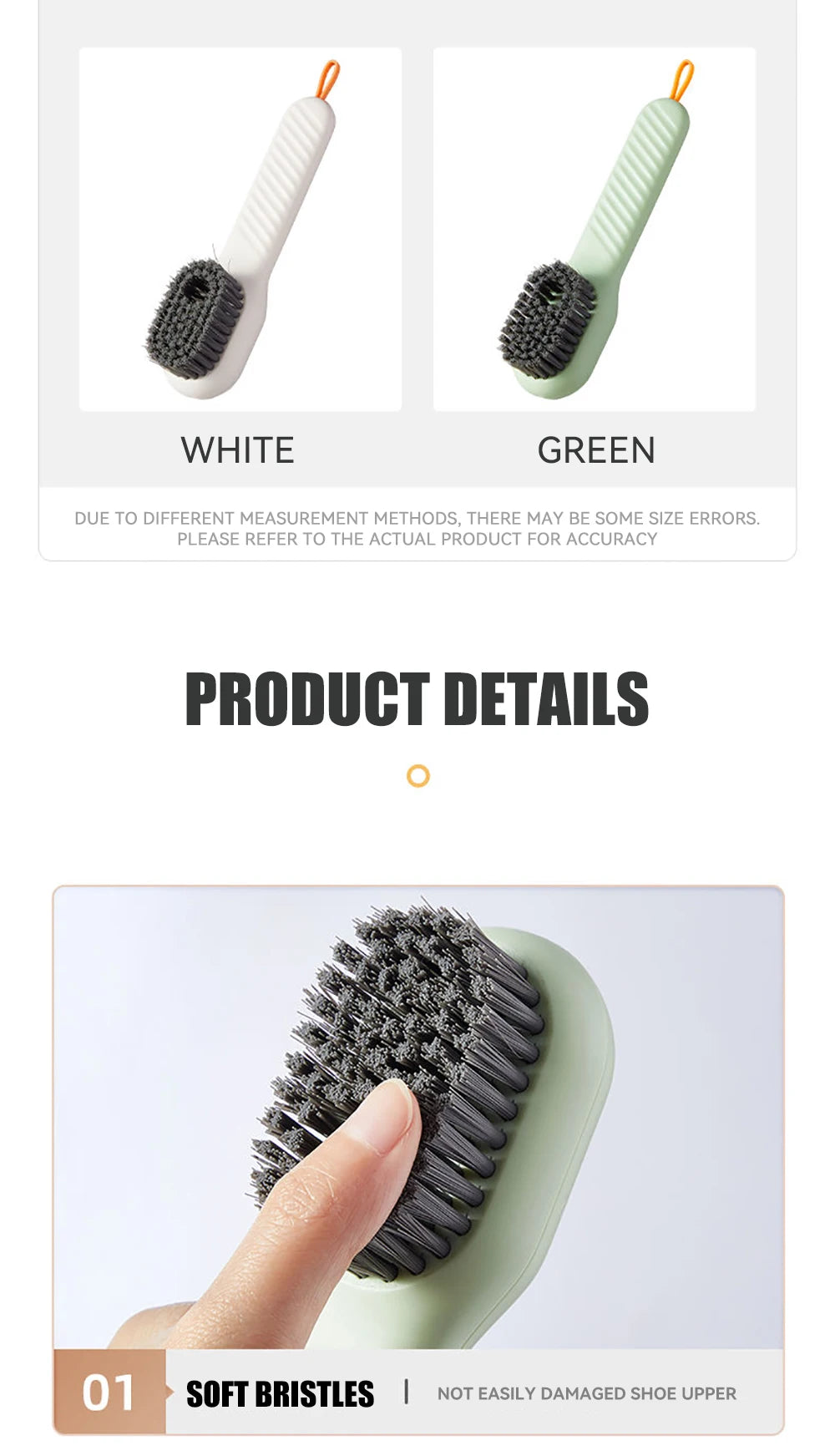 Multifunctional Liquid Shoe Cleaning Brush with Soap Dispenser Shoe Laundry Brush Scrub Brushes Soft Bristle Shoes Cleaner Brush