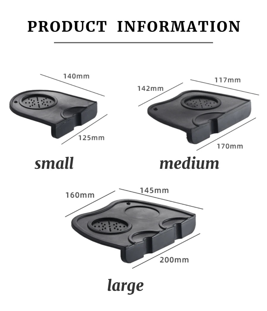 Espresso Coffee Tampers Mat Station Press Tampering Holder Corner Mat Pad Silicone Coffeeware WDT Tools Tamping Barista