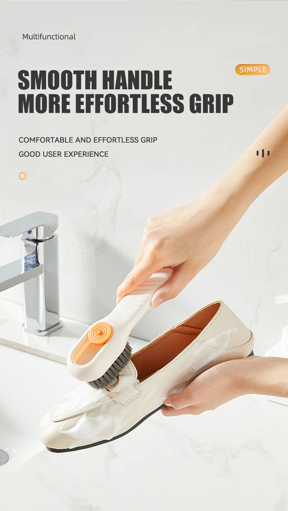 Multifunctional Liquid Shoe Cleaning Brush with Soap Dispenser Shoe Laundry Brush Scrub Brushes Soft Bristle Shoes Cleaner Brush