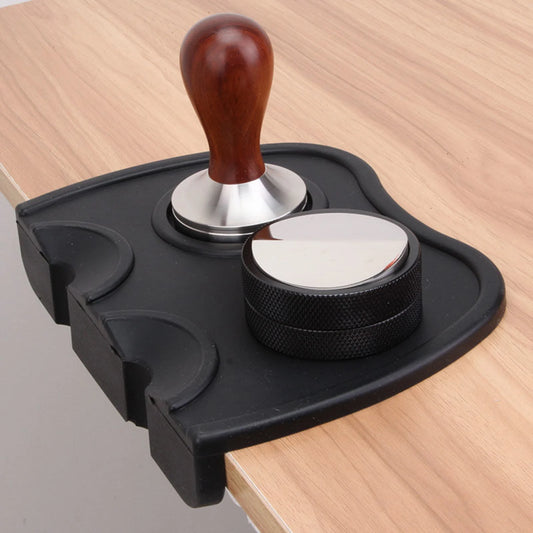 Espresso Coffee Tampers Mat Station Press Tampering Holder Corner Mat Pad Silicone Coffeeware WDT Tools Tamping Barista