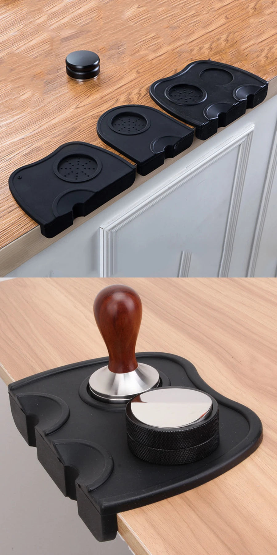 Espresso Coffee Tampers Mat Station Press Tampering Holder Corner Mat Pad Silicone Coffeeware WDT Tools Tamping Barista