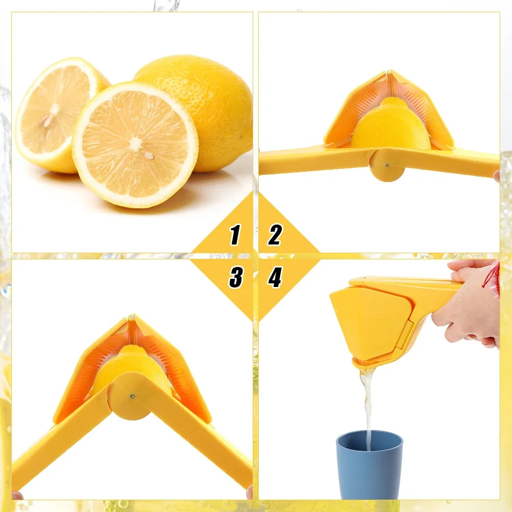 Lemon Fluicer  Easy Squeeze Manual Lemon Juicer Citrus Juicer That Folds Flat for Space-Saving Storage Lemon Squeezer